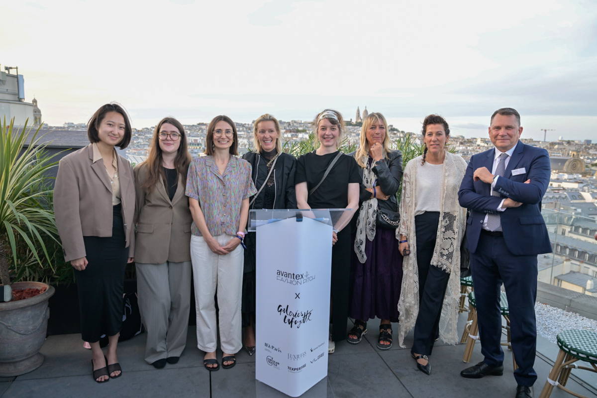 The jury from Avantex Fashion Pitch 2026, with Frédéric Bougeard, CEO and President at Messe Frankfurt France