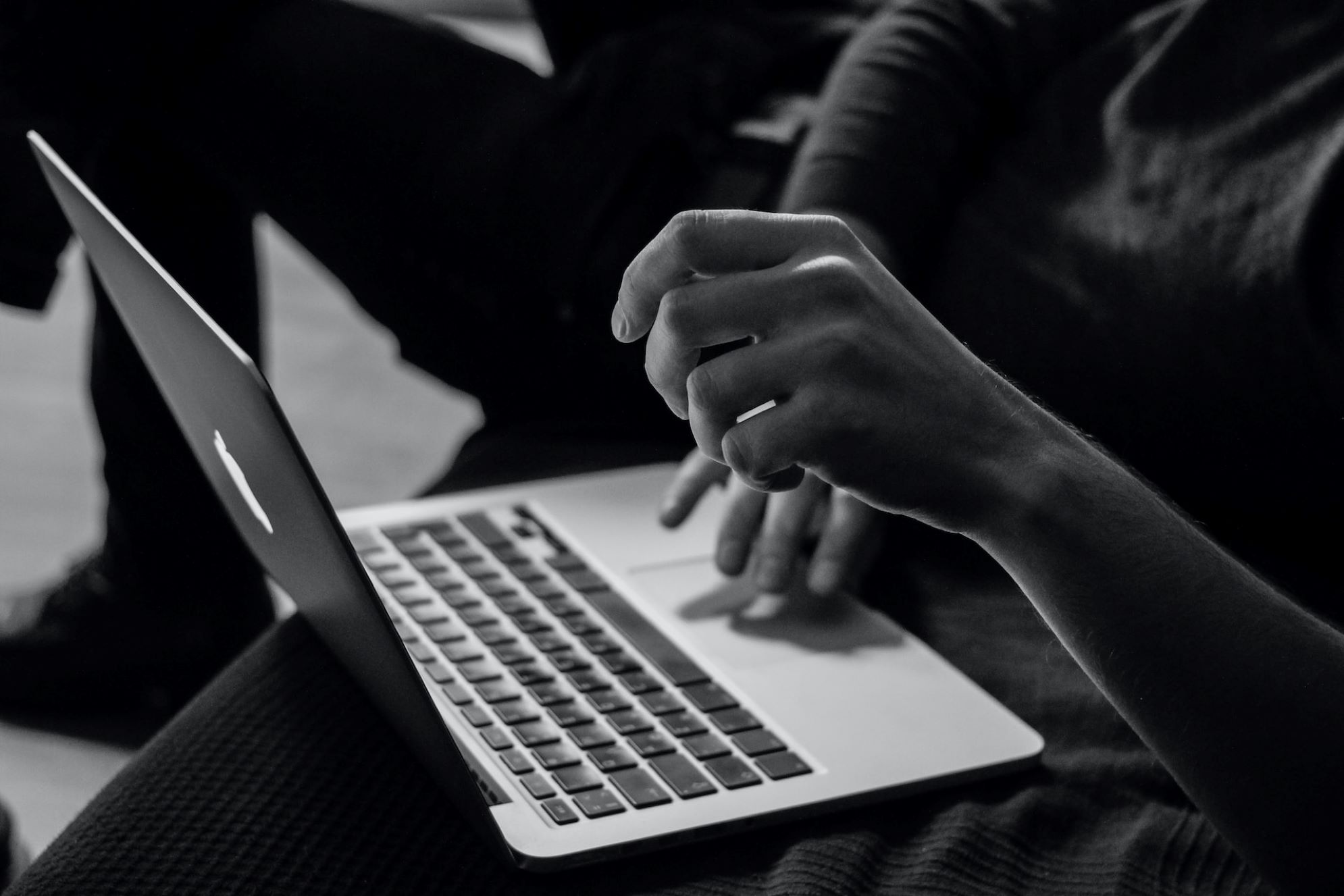 Close-Up Of Person On Laptop. Online Sustainable Marketplaces.