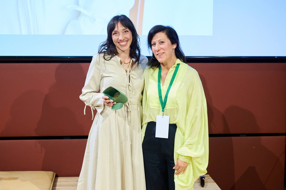 Anna-Lisa, founder of Helena Harfst, receiving the Green Product Award 2025.