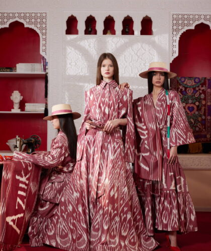 Kamola Rustamova's Pre-Fall 2025 collection, inspired by the ancient ornaments of Kochkor Shohi