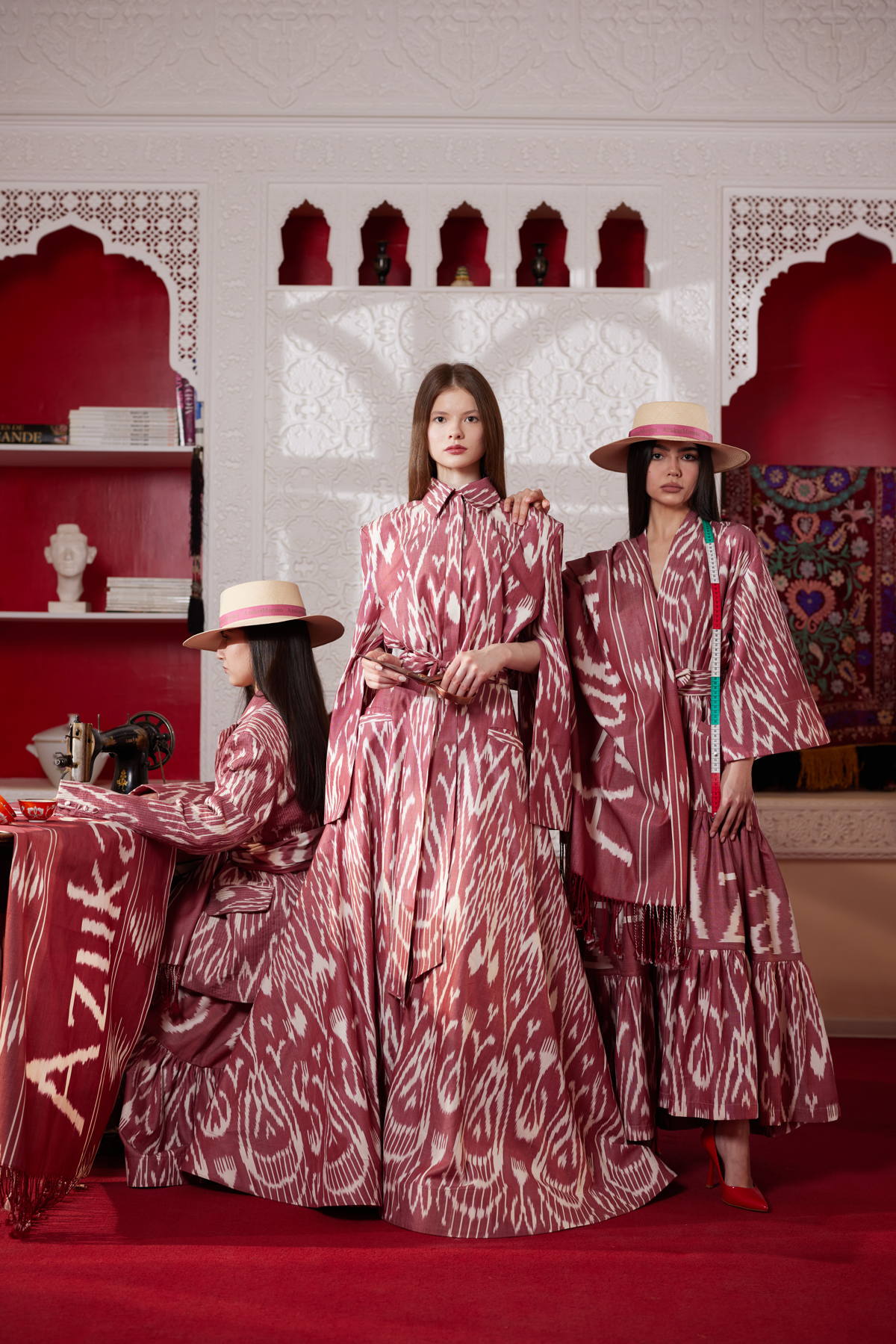 Kamola Rustamova's Pre-Fall 2025 collection, inspired by the ancient ornaments of Kochkor Shohi