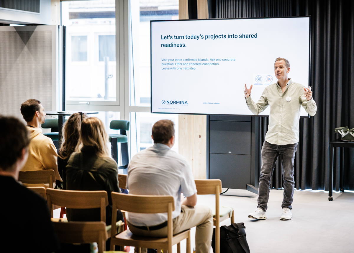 Dip. Des. Karsten Bleymehl at Green Product Award 2026 Workshops @ Macherei 40, Berlin.