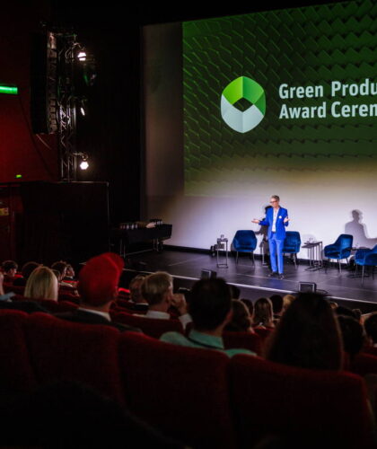 Nils Bader, leading the Green Product Awards 2026 Ceremony at Colosseum, Berlin.