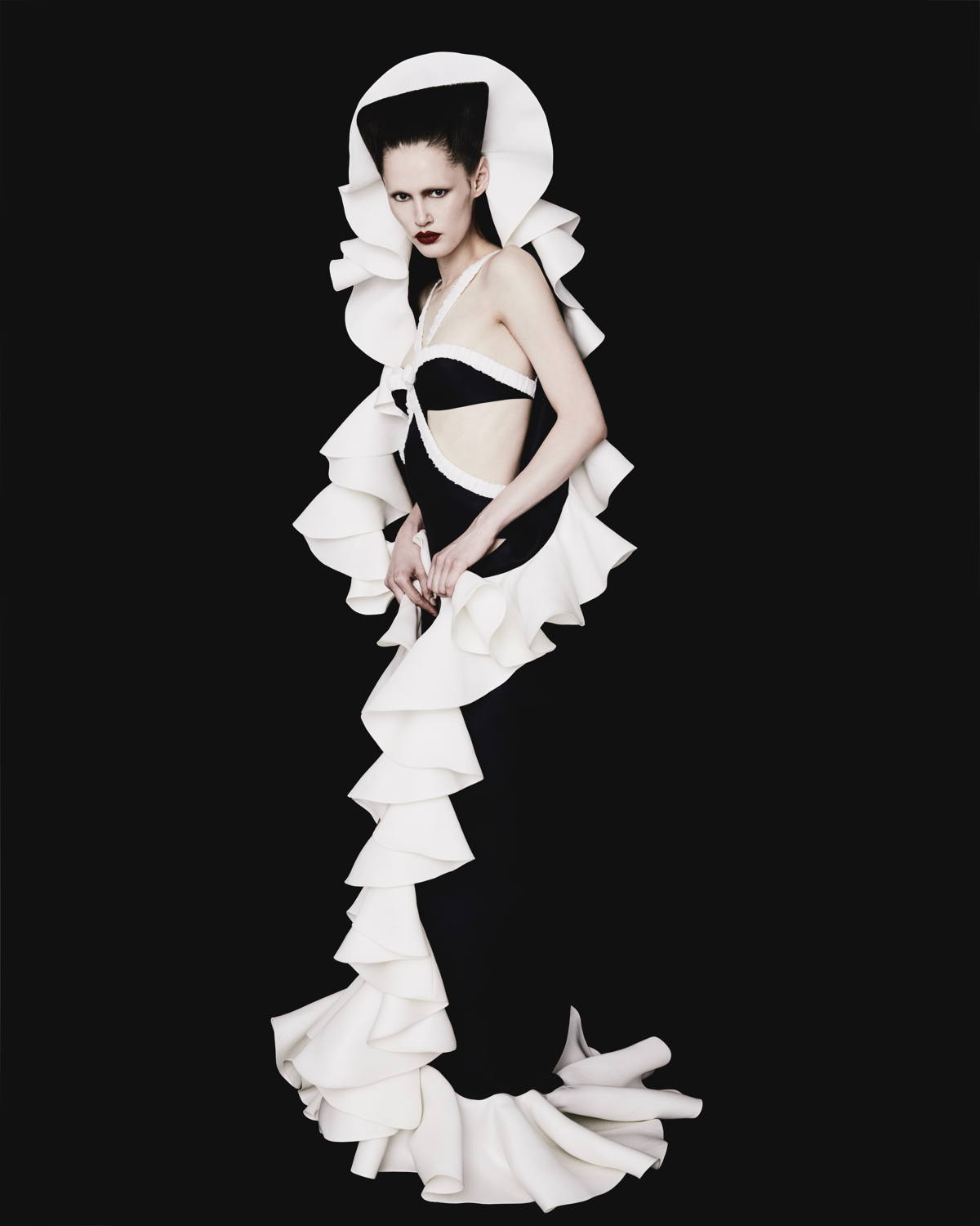 AB+DM, Teti Mar, Paris, 2025, pigmented inkjet print, Blacklight, Haute Couture collection, Spring/Summer 1999. Commissioned by the High Museum of Art, Gift of Lauren Amos.