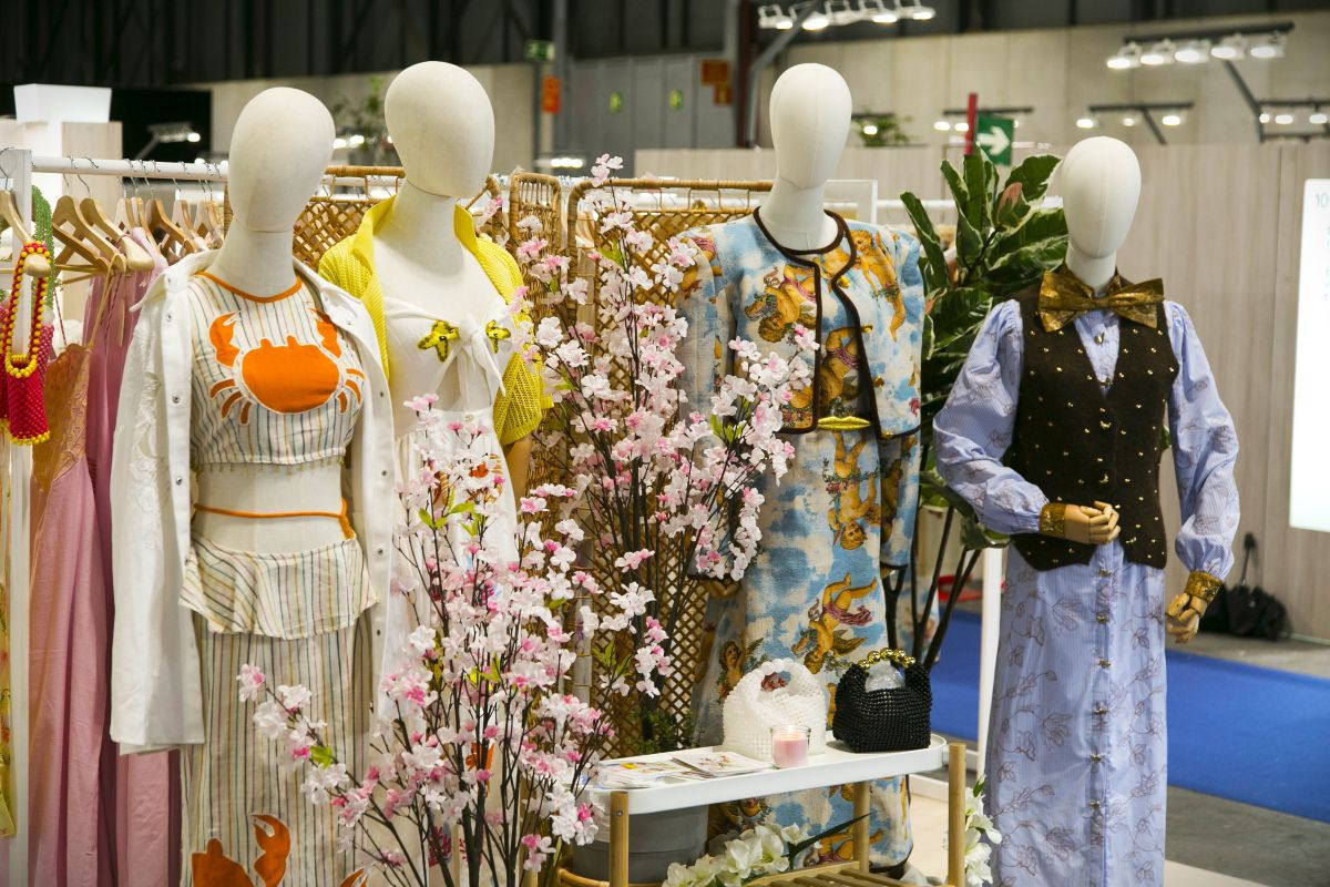 a fashion brand is showing its collection at Momad