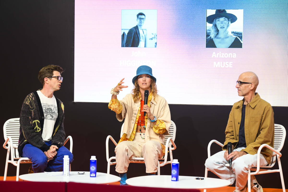 Arizona Muse during her Talk