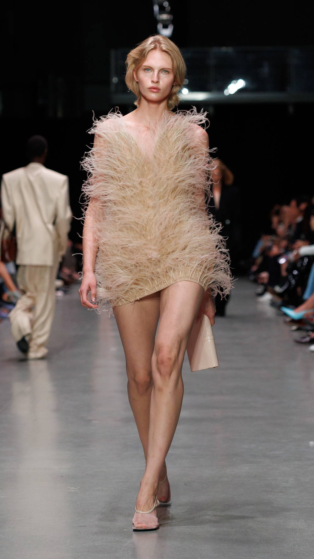 Models wearing biofeathers by Feevers at Stella McCartney SS26 Show.