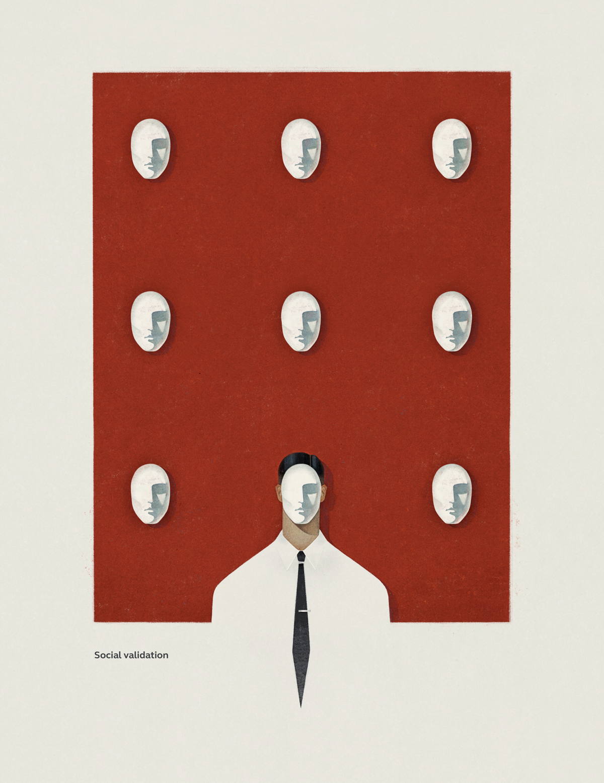 Illustration Social Validation by artist Valeriya Simantovskaya