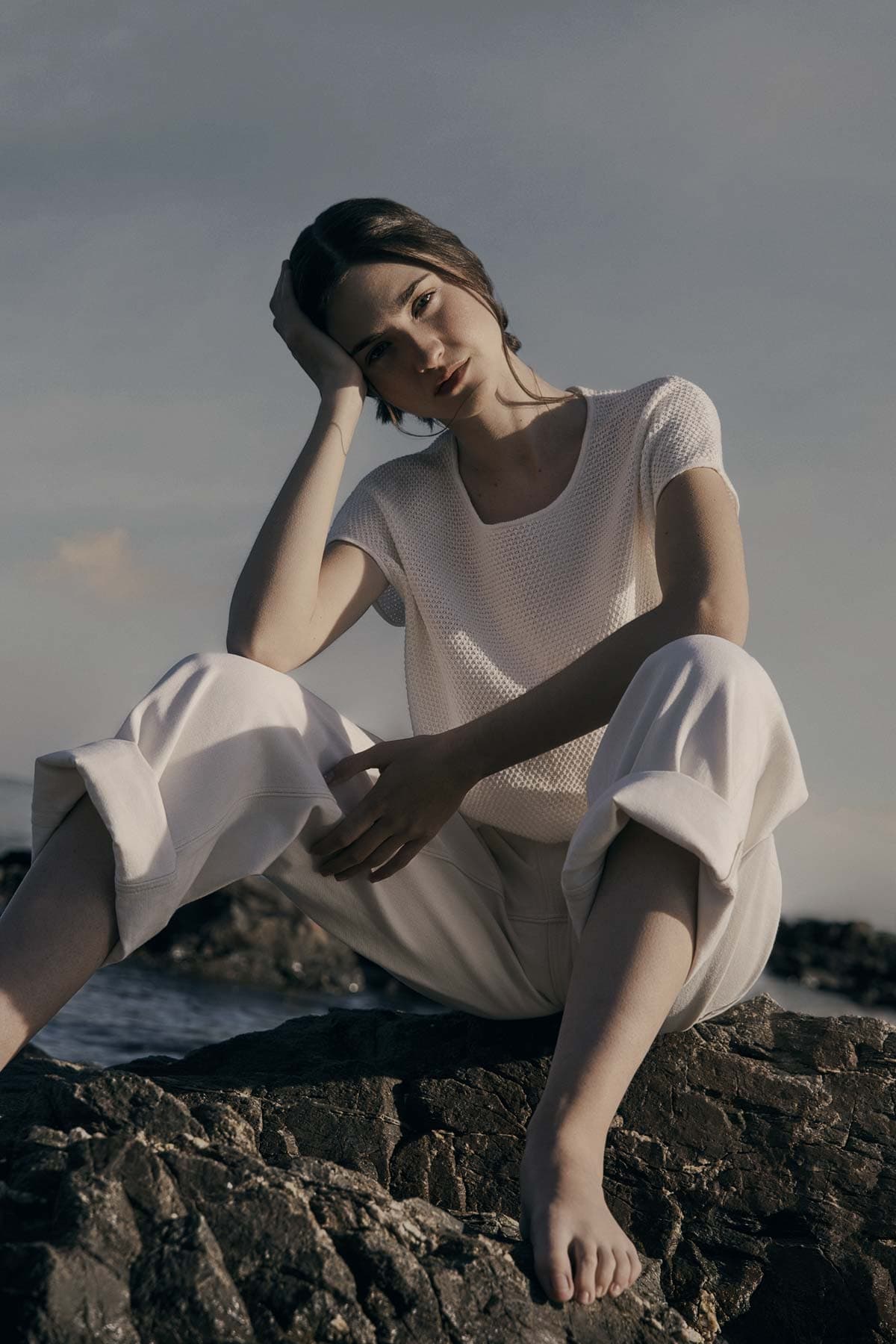 Woman wearing natural fashion by Les Racines du Ciel