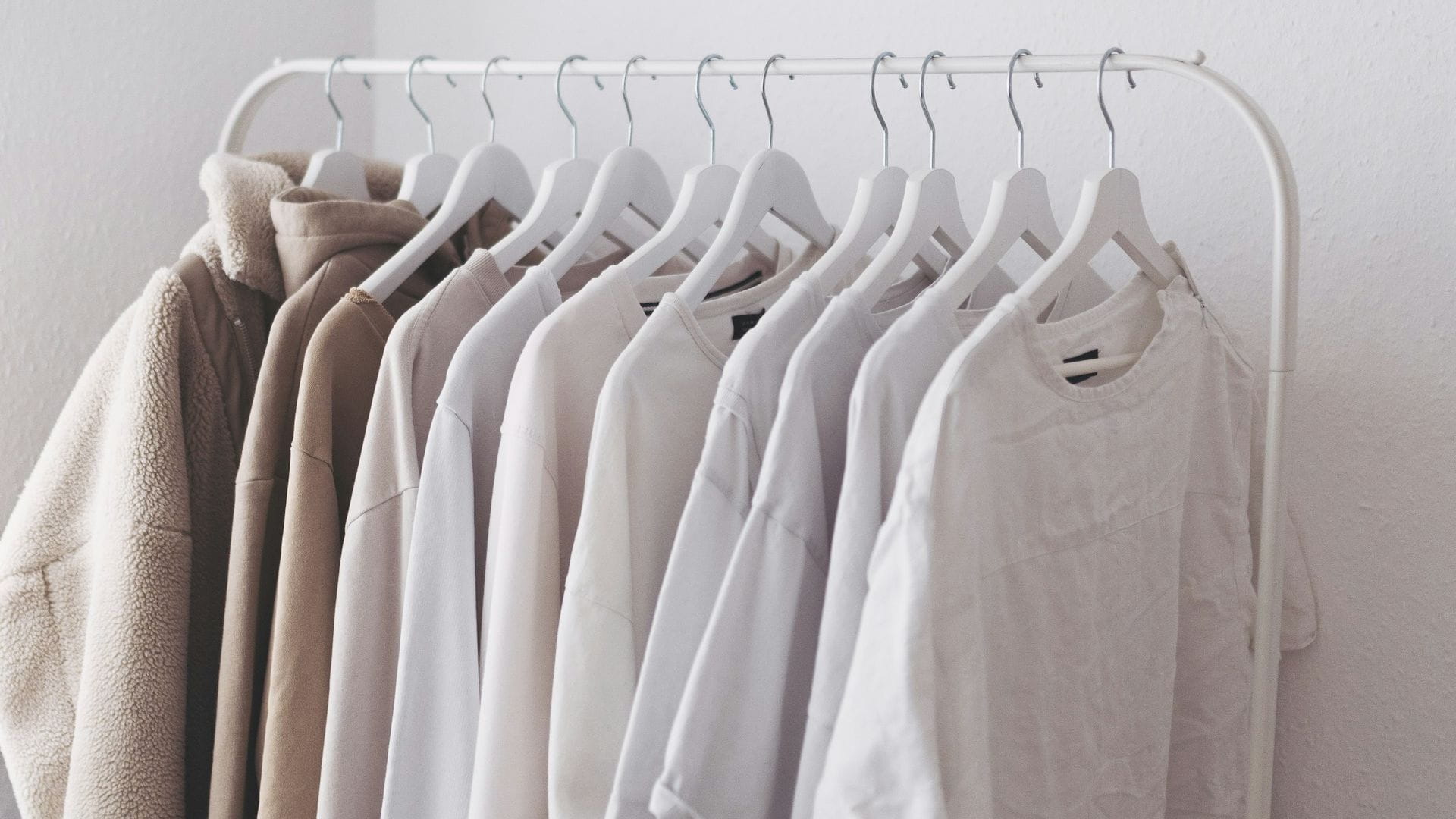 sustainable clothes hanging on a store
