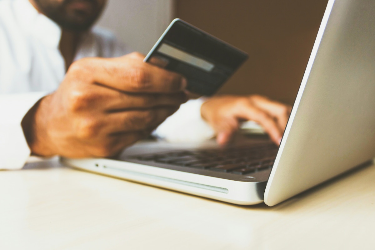 Someone who is online shopping