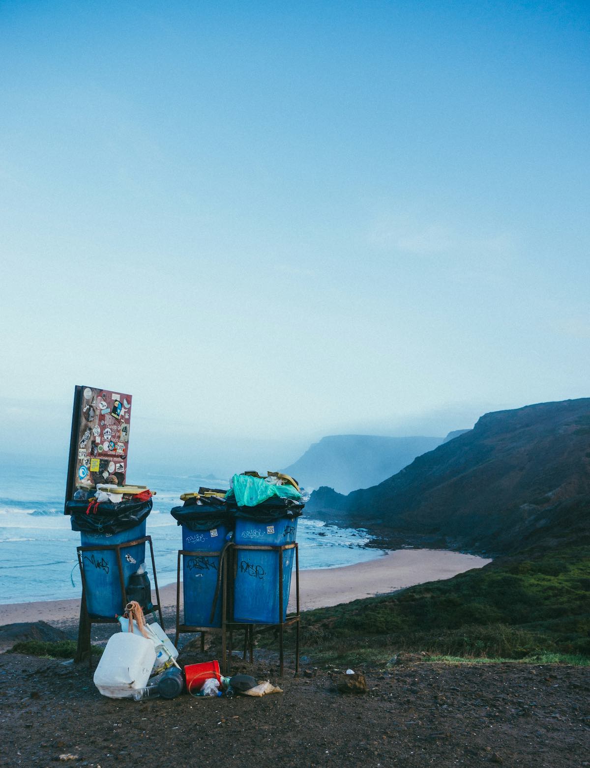 Tobias Tullius Overflowing Beach Bins