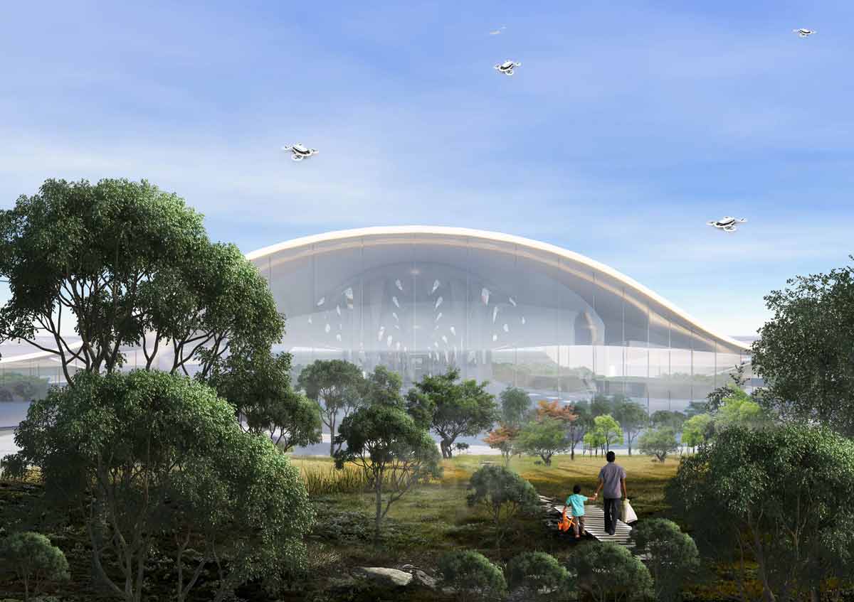 Stepping into the Future: Sustainable Airport Design in Year 2100