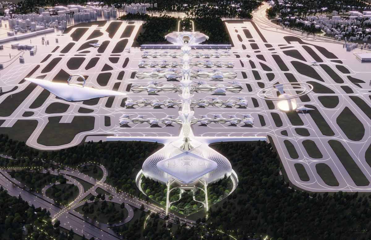 Stepping into the Future: Sustainable Airport Design in Year 2100