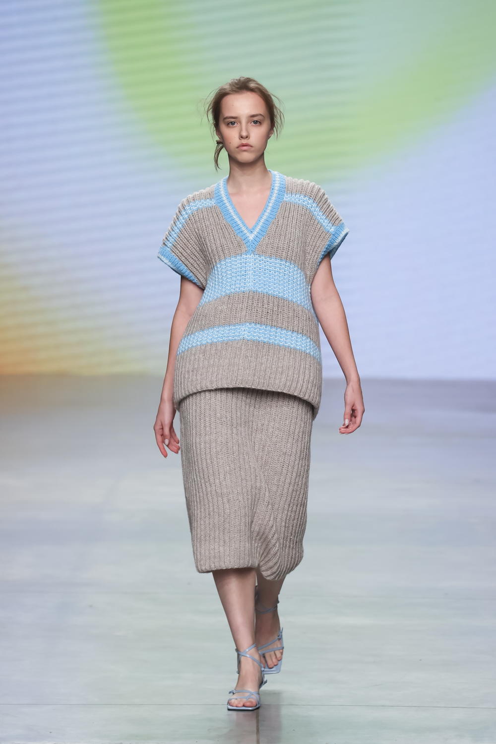 Agatha Ænter, a Sustainable designer showing their SS22 collection at Mercedes-Benz Fashion Week Russia.