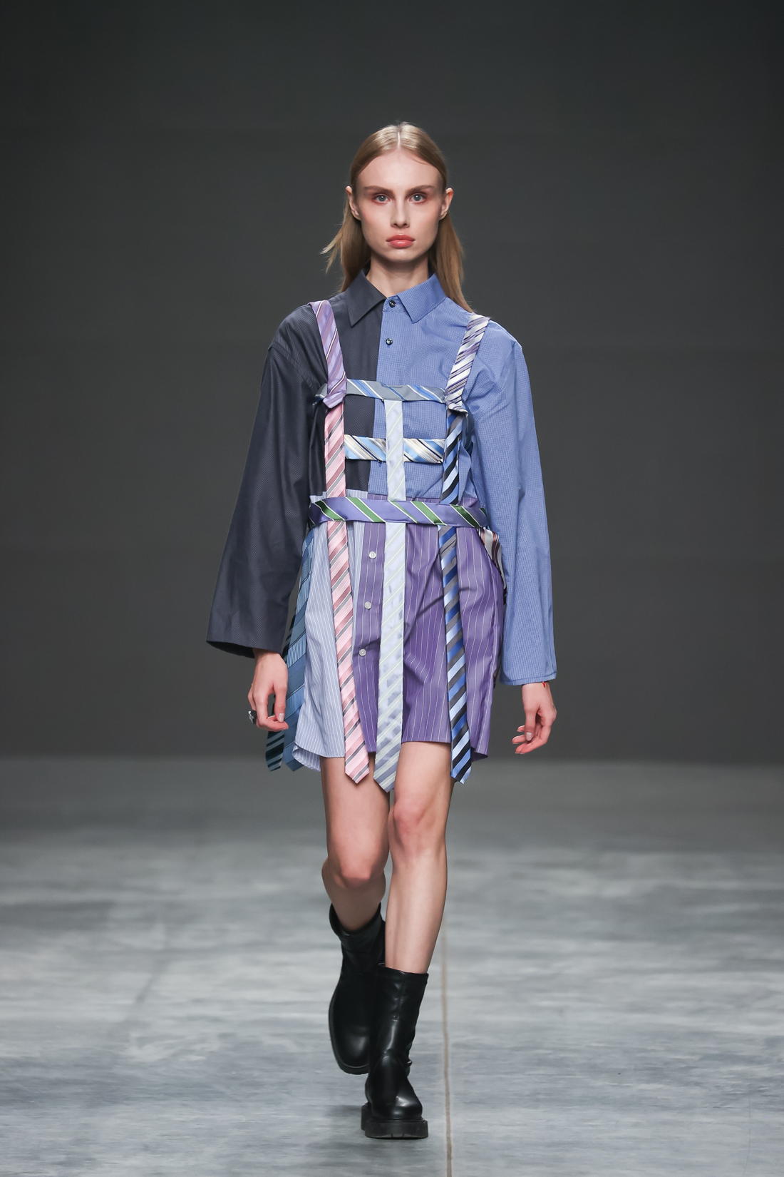 VINA, a Sustainable designer showing their SS22 collection at Mercedes-Benz Fashion Week Russia.