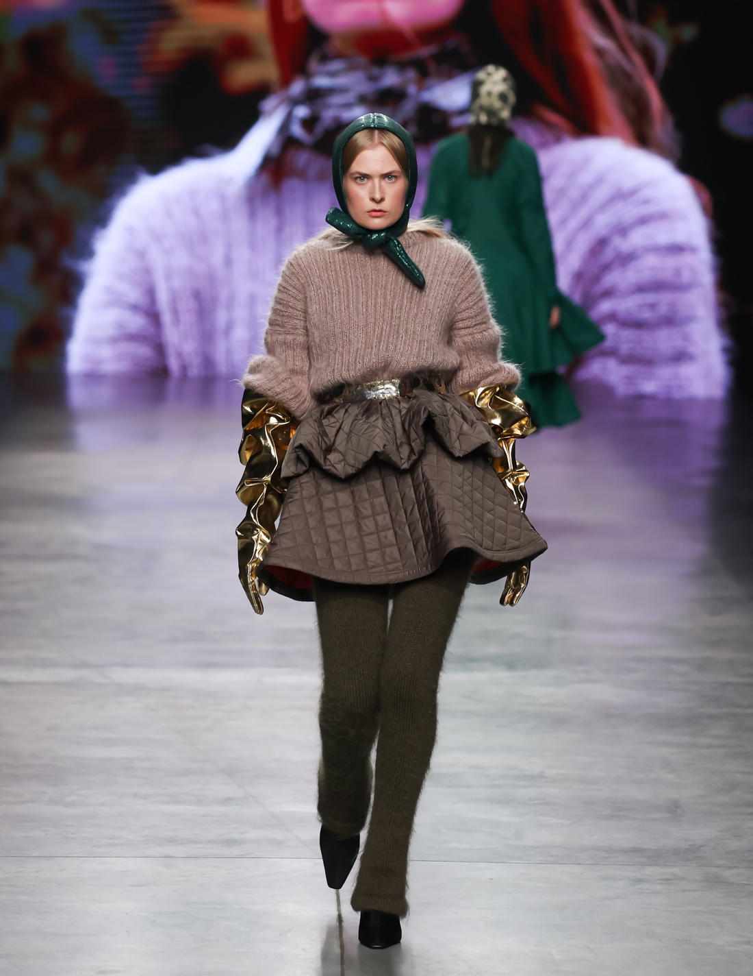 Sasha Gapanovich. a Sustainable designer showing their SS22 collection at Mercedes-Benz Fashion Week Russia.