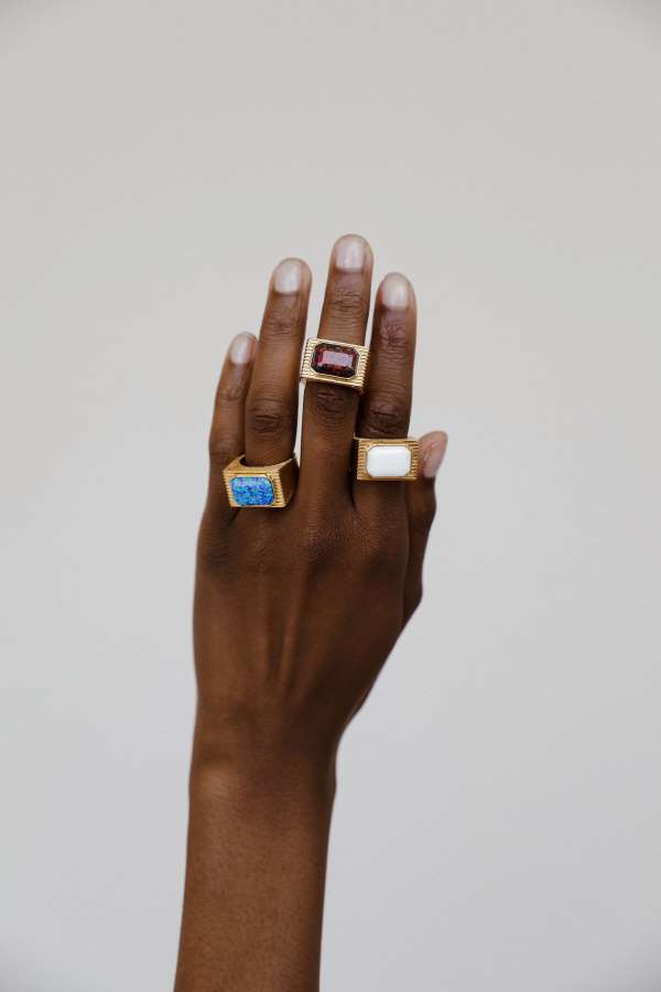 chunky rings, sustainable rings, y2k, y2k trends, sustainable y2k, sustainable jewellery