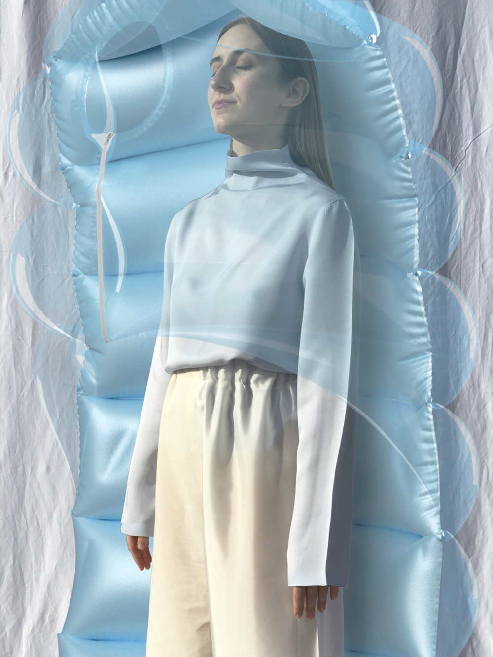 Diane walling, designer, fashion design, digital fashion, debut collection, debut digital collection, CARE OF SELF CARE OF WORLD, MA Fashion Futures, London College of Fashion, environment, well-being, material saving, 3D visualisation, DressX, phygitality, Clo 3D, mental resilience, virtual world