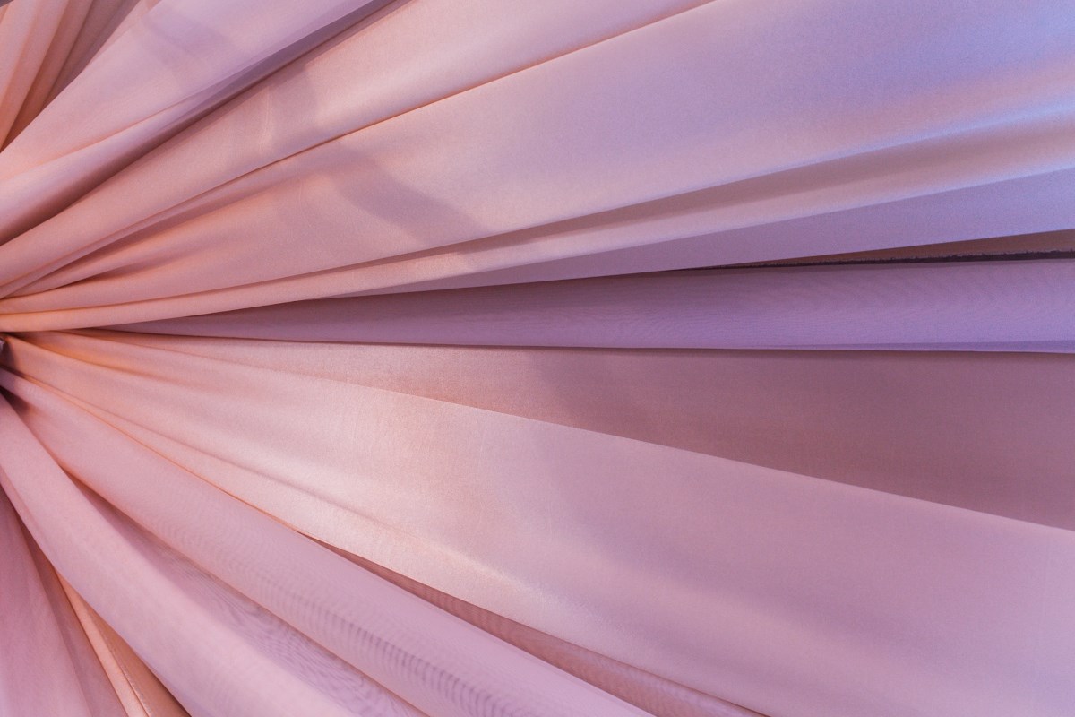 Pink Pleated Silk. Origami in Fashion.